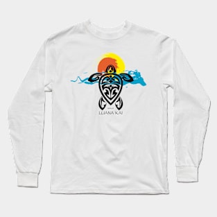 Tribal Turtle Sunset / Luana Kai Maui Long Sleeve T-Shirt